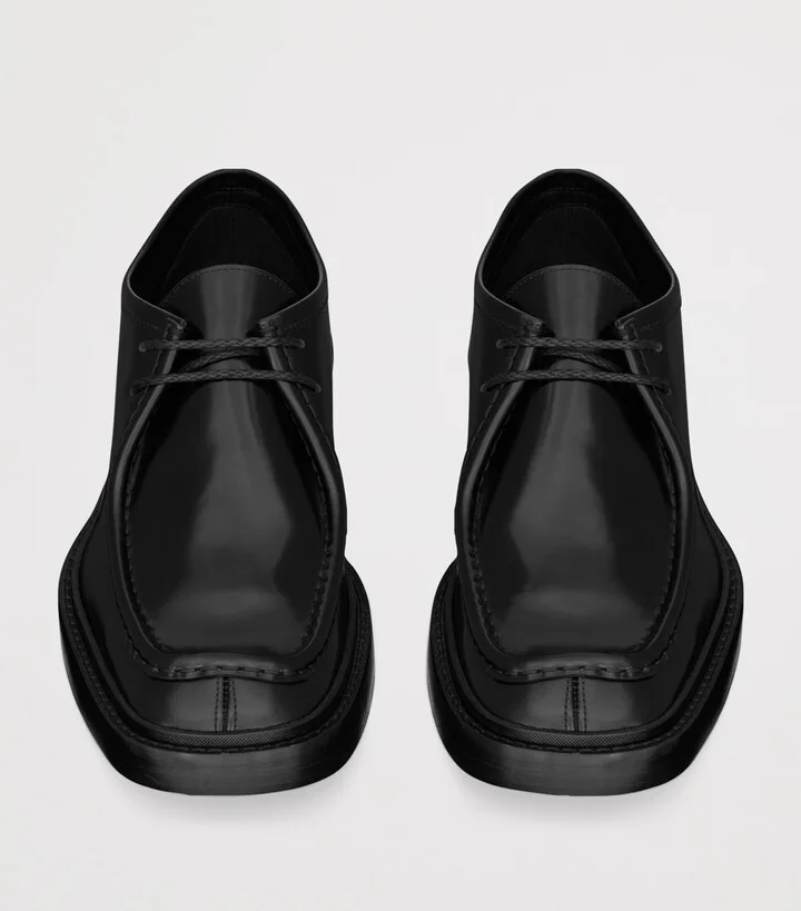 Saint Laurent Leather Harvey Derby Shoes - Image 2