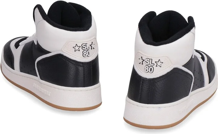 Saint Laurent Leather High-Top Sneakers - Image 4