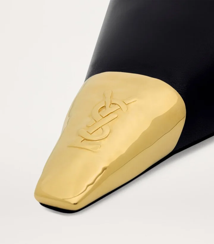 Saint Laurent Leather Jeanne Slingback Pumps 110 - Image 5