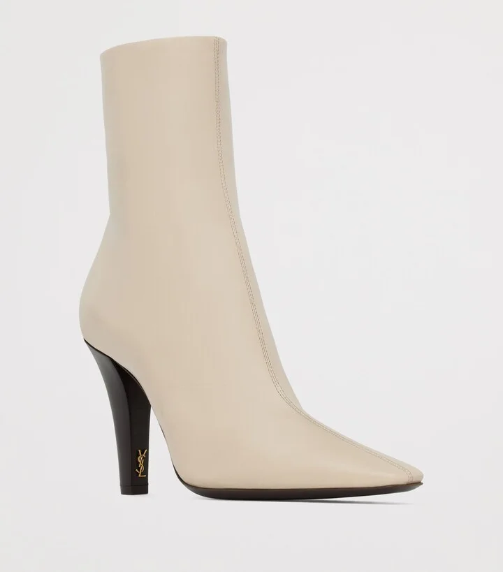 Saint Laurent Leather Jill Ankle Boots 95 - Image 4