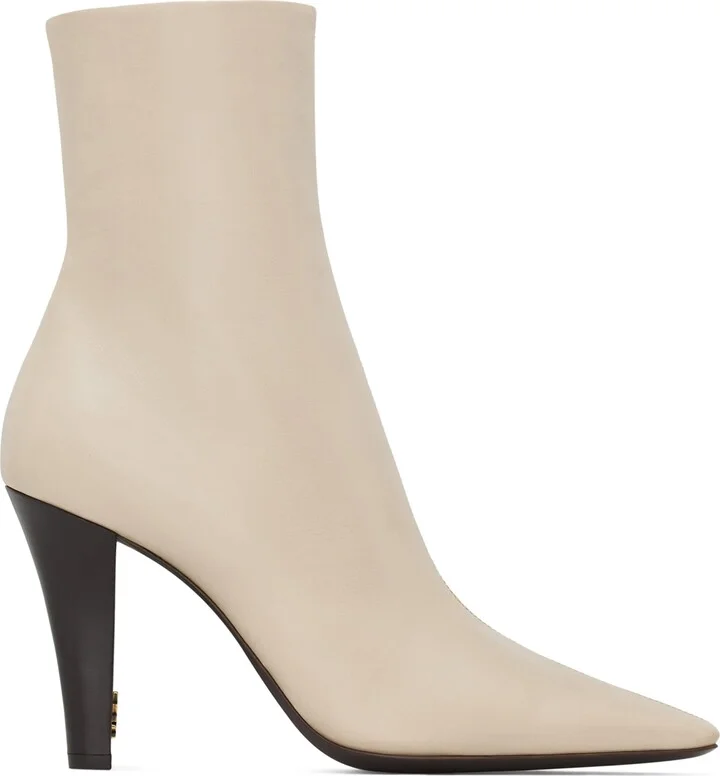Saint Laurent Leather Jill Ankle Boots 95