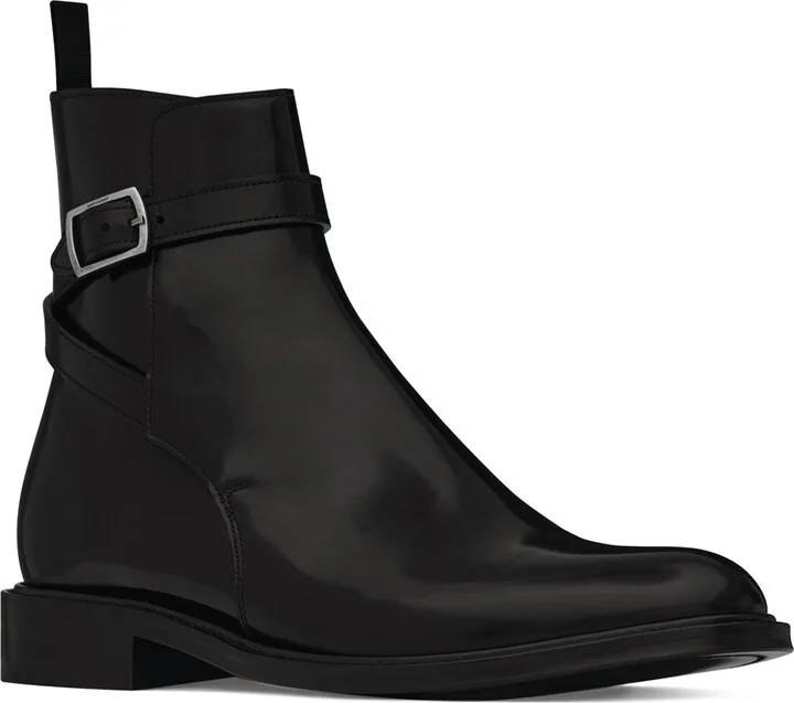 Saint Laurent Leather Jodhpur Ankle Boots - Image 2