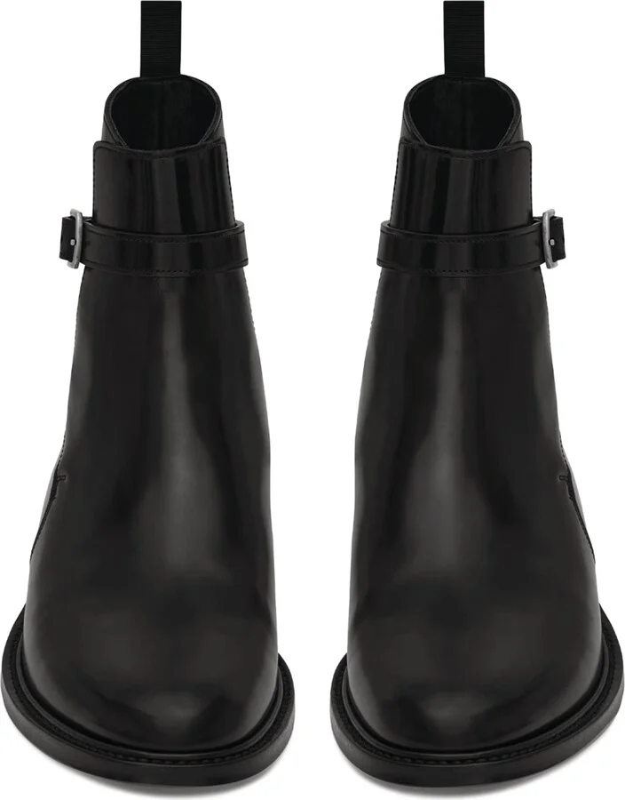 Saint Laurent Leather Jodhpur Ankle Boots - Image 3