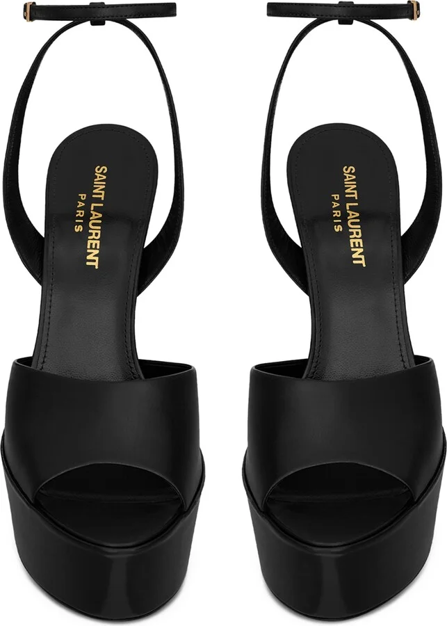 Saint Laurent Leather Jodie Platform Sandals 145 - Image 2