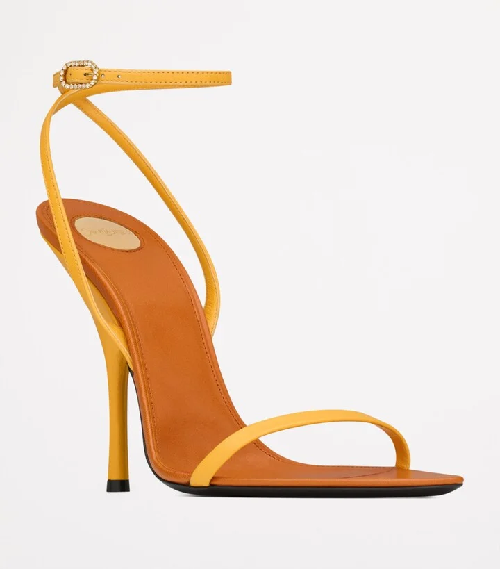 Saint Laurent Leather Katoucha Sandals 110 - Image 3