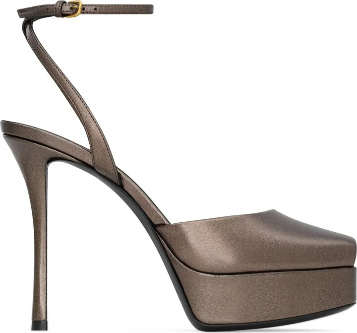Saint Laurent Leather La Scandale Sandals 85