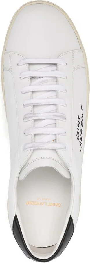 Saint Laurent Leather Men Shoes Sneaker Rubber Sole - Image 4