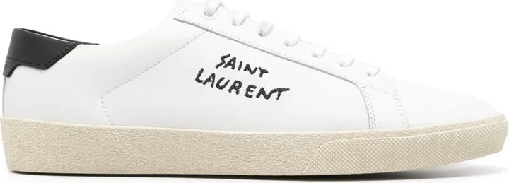Saint Laurent Leather Men Shoes Sneaker Rubber Sole