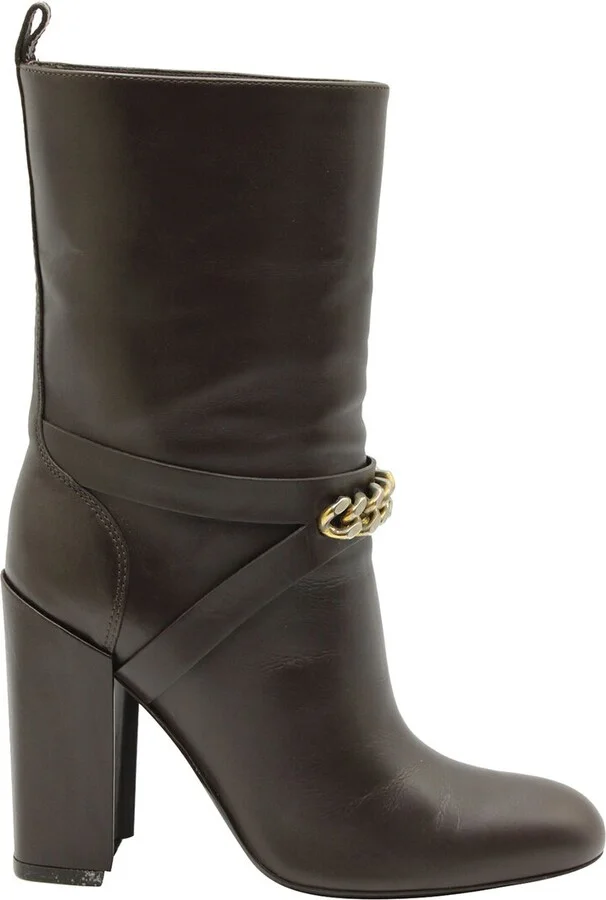 Saint Laurent Leather New Chyc Bootie (Authentic Pre-Loved) - Image 2