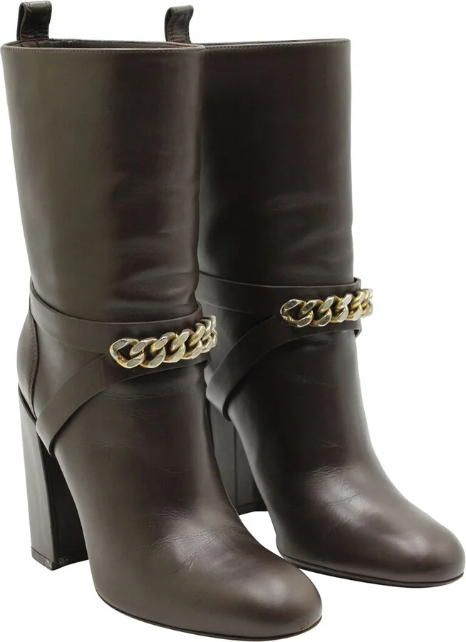 Saint Laurent Leather New Chyc Bootie (Authentic Pre-Loved)