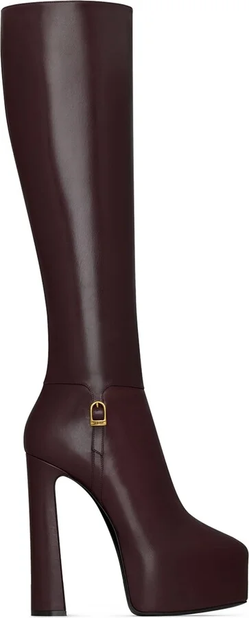 Saint Laurent Leather Nico Platform Boots 105