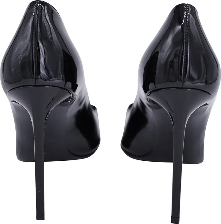 Saint Laurent Leather Pointed Toe Stiletto Pump (Authentic Pre-Loved) - Image 2