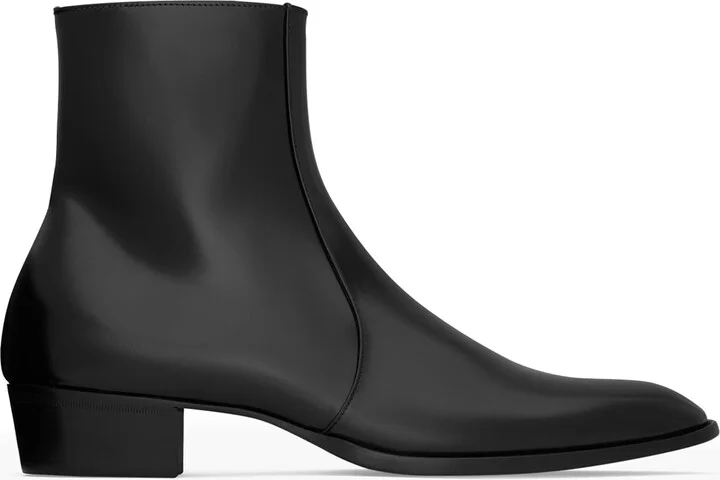 Saint Laurent Leather Roman Ankle Boots