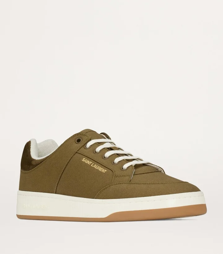 Saint Laurent Leather Sl/61 Low-Top Sneakers - Image 3