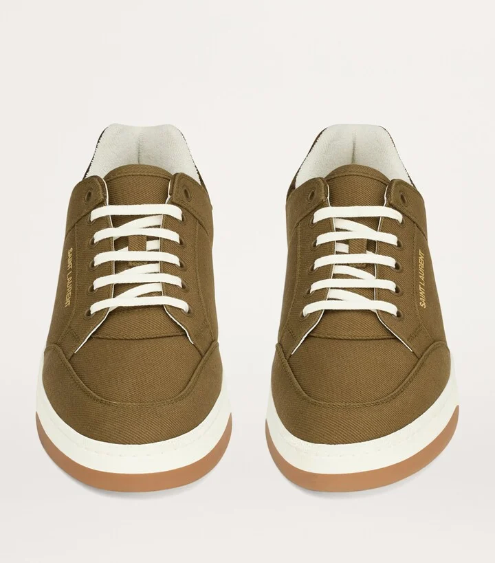 Saint Laurent Leather Sl/61 Low-Top Sneakers - Image 4