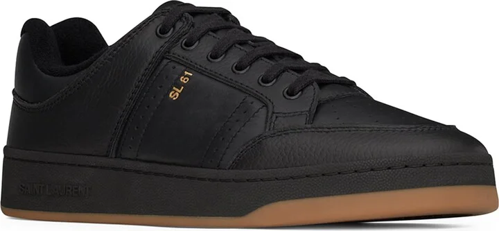 Saint Laurent Leather Sl/61 Low-Top Sneakers - Image 3