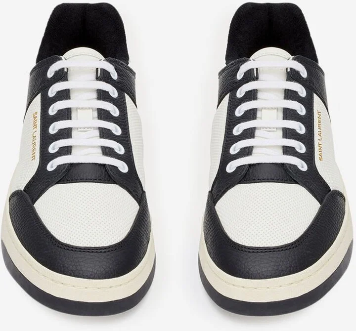 Saint Laurent Leather Sneakers Logo Sl/61 - Image 3