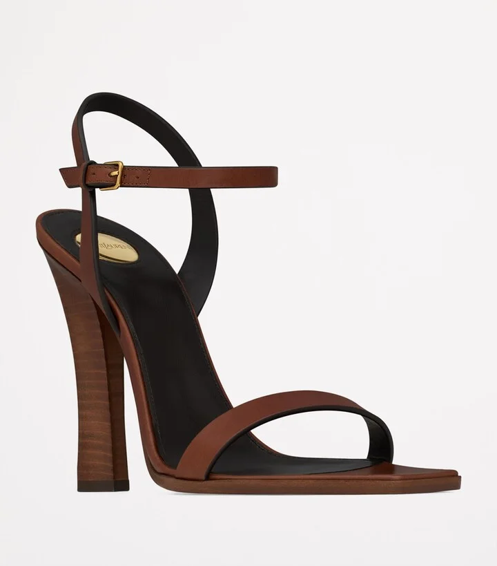 Saint Laurent Leather Susan Sandals 110 - Image 3
