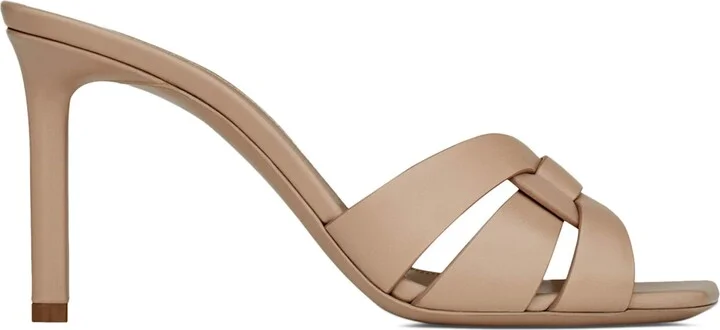 Saint Laurent Leather Tribute Mules 85