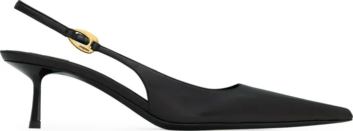 Saint Laurent Leather Vendome Slingbacks 50