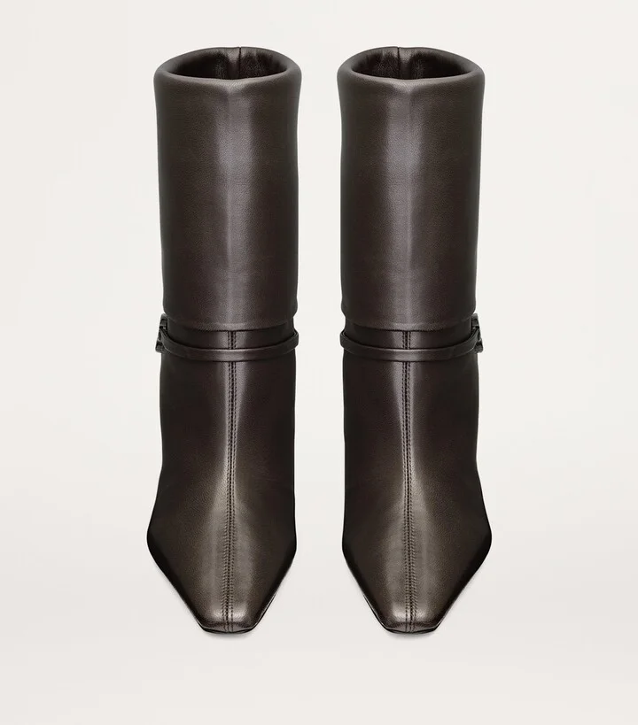 Saint Laurent Leather Vicky Ankle Boots 90 - Image 2