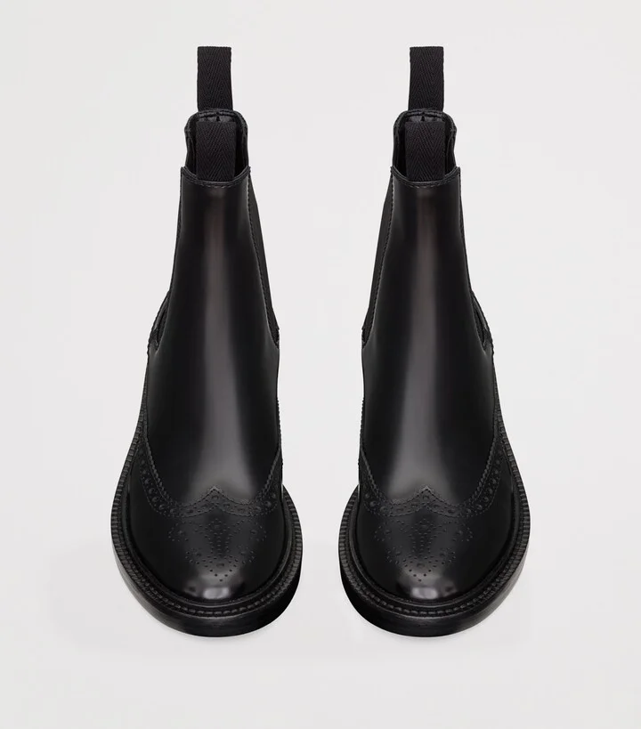 Saint Laurent Leather Vincent Chelsea Boots 50 - Image 2