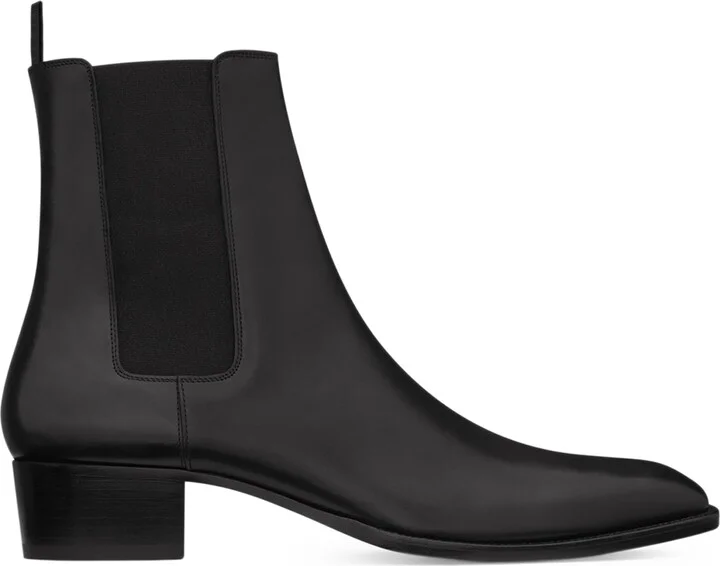 Saint Laurent Leather Wyatt Chelsea Boots