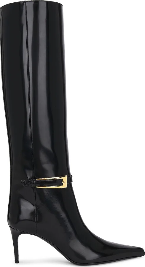 Saint Laurent Lee Buckle Boot in Black