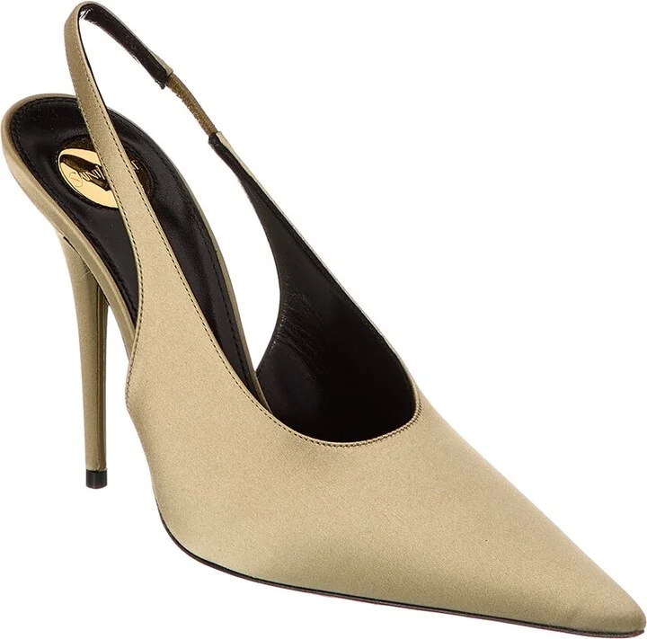 Saint Laurent L'entracte 110 Satin Slingback Pump