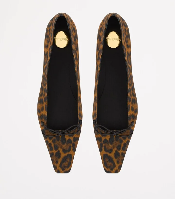 Saint Laurent Leopard Poppy Ballet Flats - Image 2