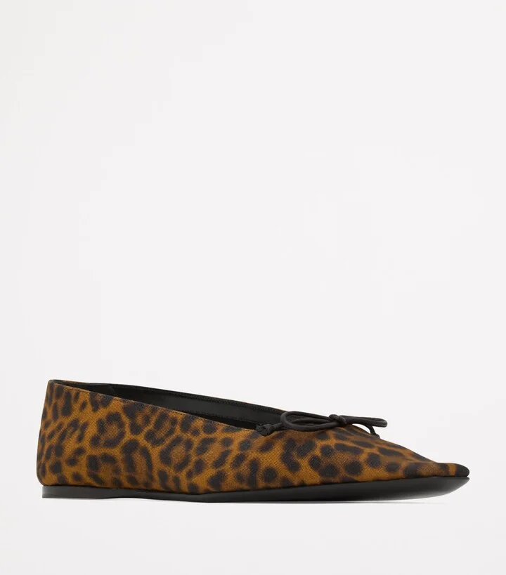 Saint Laurent Leopard Poppy Ballet Flats - Image 3