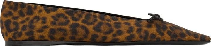Saint Laurent Leopard Poppy Ballet Flats