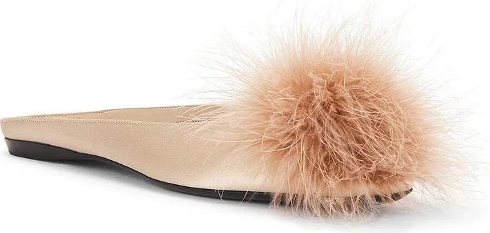 Saint Laurent Lido Flat Mule in Blush - Image 2