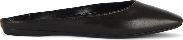 Saint Laurent Lido Flat Mule in Chocolate