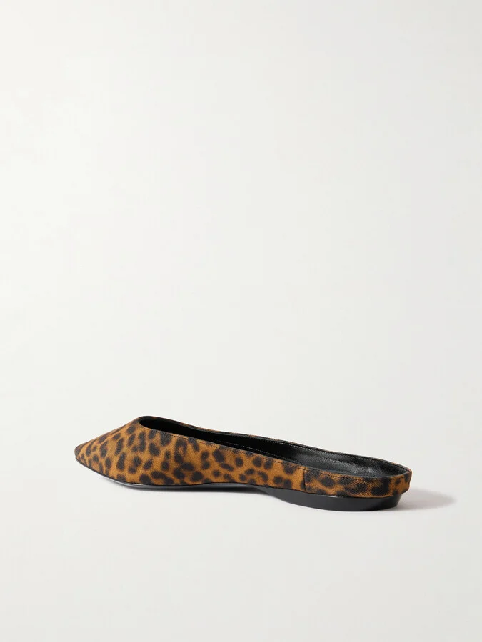 SAINT LAURENT - Lido Leopard-print Grosgrain Slippers - Animal print - Image 3