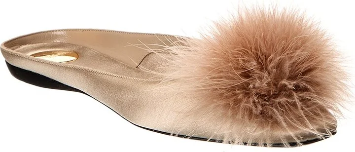 Saint Laurent Lido Satin Flat