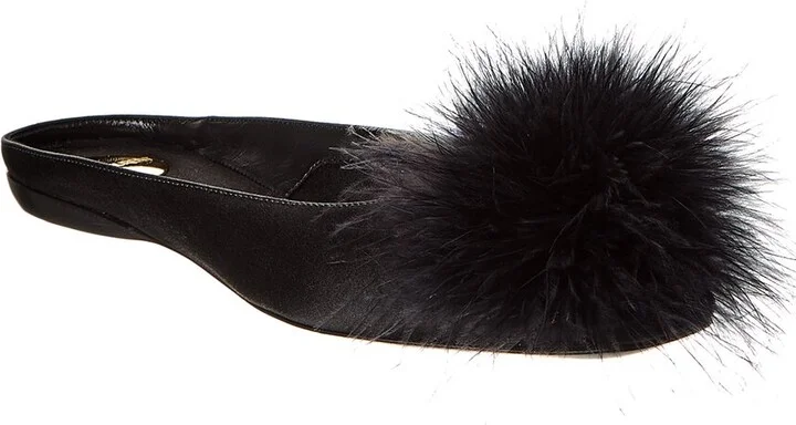 Saint Laurent Lido Satin Flat