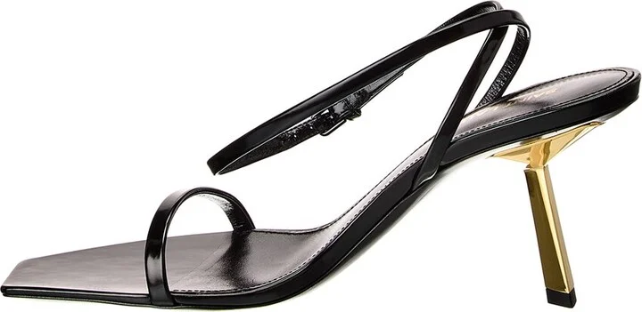 Saint Laurent Lidya 75 Leather Sandal - Image 2