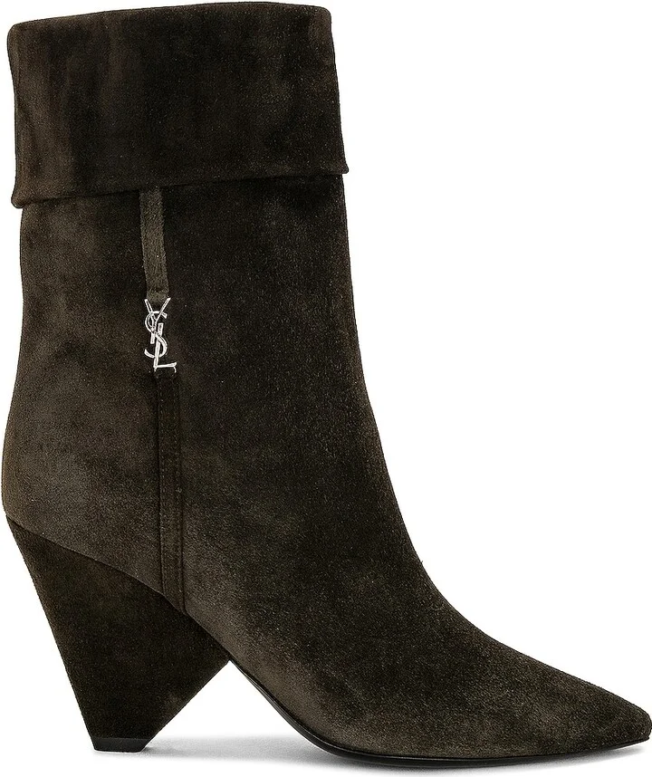 Saint Laurent Liz 85 Boots in Army