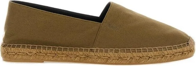 Saint Laurent Logo Embroidered Slip-On Espadrilles