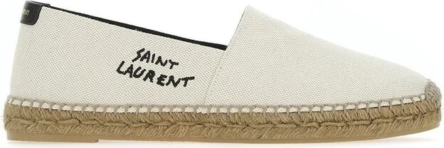 Saint Laurent Logo Embroidered Slip-On Espadrilles