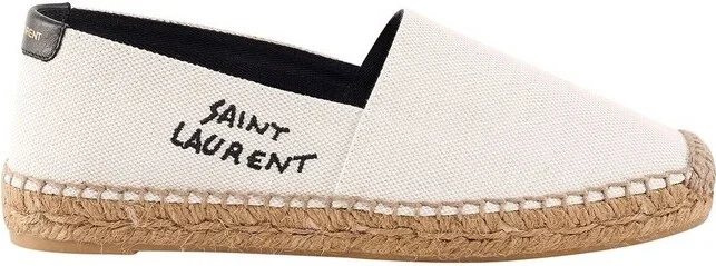 Saint Laurent Logo Embroidered Slip-On Espadrilles