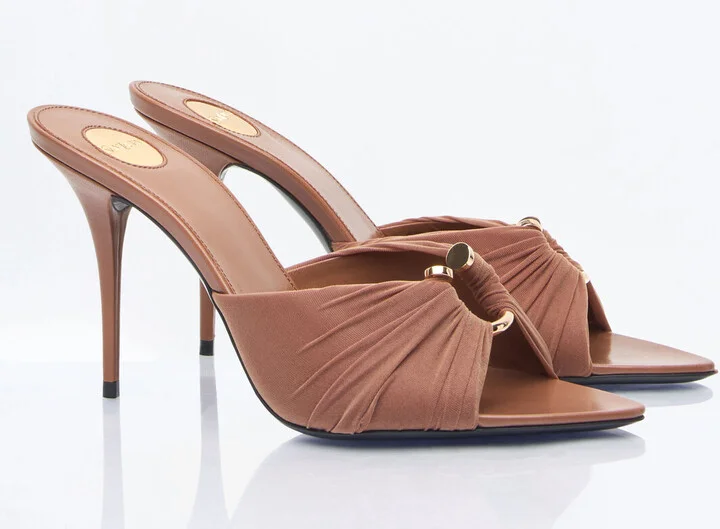 Saint Laurent Lola Mules - Woman Heels Brown Eu - 36 - Image 3