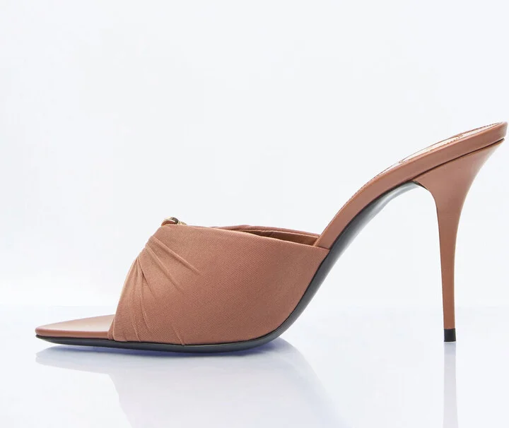 Saint Laurent Lola Mules - Woman Heels Brown Eu - 36 - Image 4