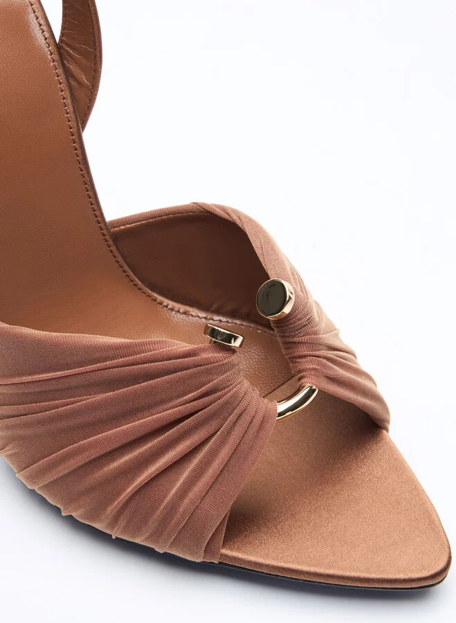 Saint Laurent Lola Sandals - Woman Heels Brown Eu - 38 - Image 2