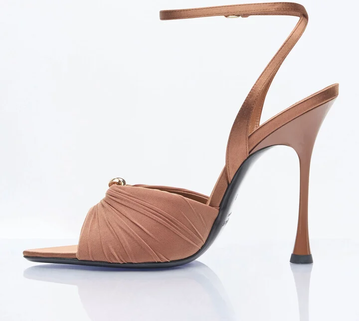 Saint Laurent Lola Sandals - Woman Heels Brown Eu - 38 - Image 4