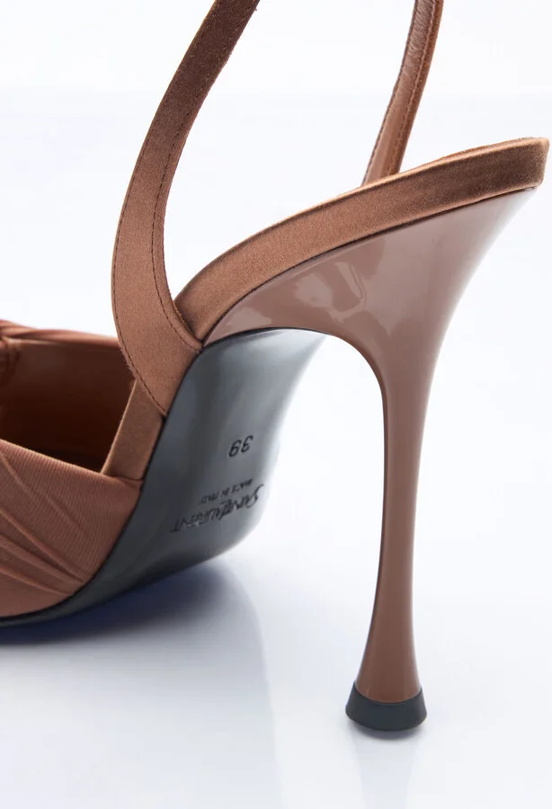 Saint Laurent Lola Sandals - Woman Heels Brown Eu - 38 - Image 6