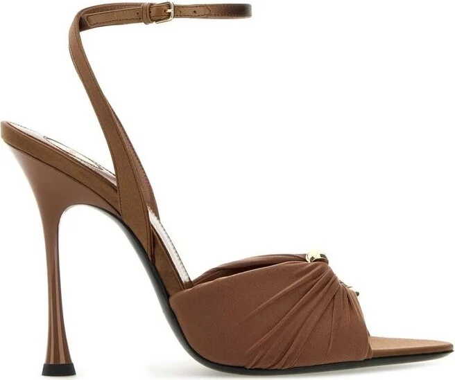 Saint Laurent Lola Square Peep Toe Sandals