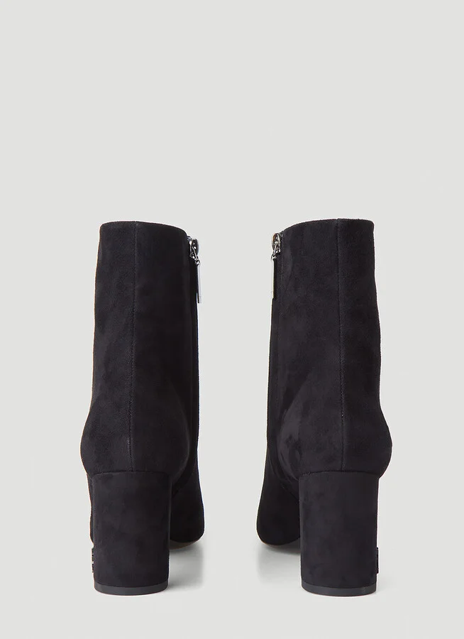 Saint Laurent Lou Suede Ankle Boots - Woman Boots Black Eu - 36 - Image 4
