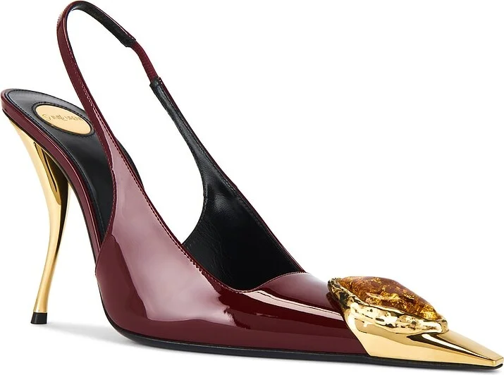 Saint Laurent Loulou Pump in Burgundy - Image 2